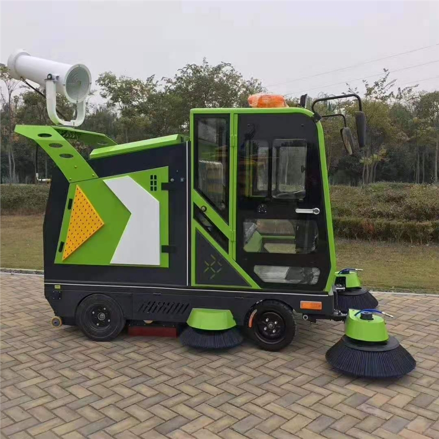 驾驶式清扫车JC2300 环保电动扫地机厂家 青岛吸尘喷水扫地机价格